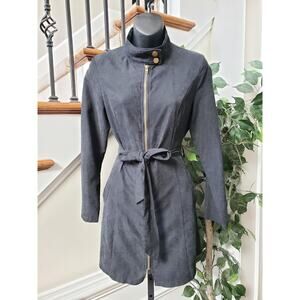 Michel Womens Black 100% Polyester Long Sleeve Full Zipper Casual Jacket Small